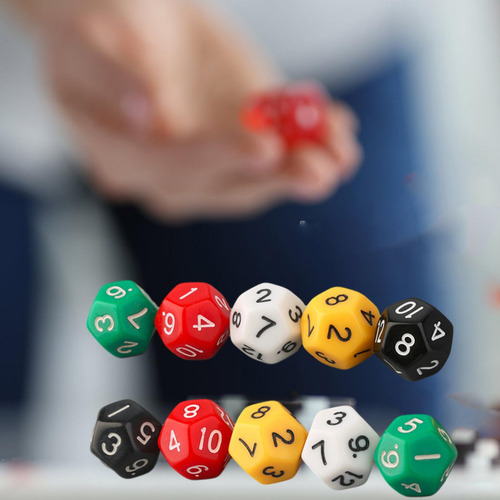 6 Paquete De 5-6, 10 Uds., Dados Acrílicos De 12 6 Piezas
