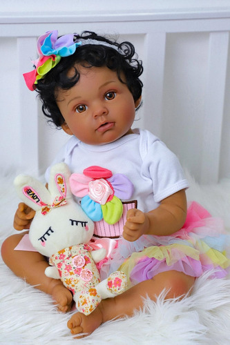 Bebe Real Muñeca Reborn Baby Dolls Afroamericana