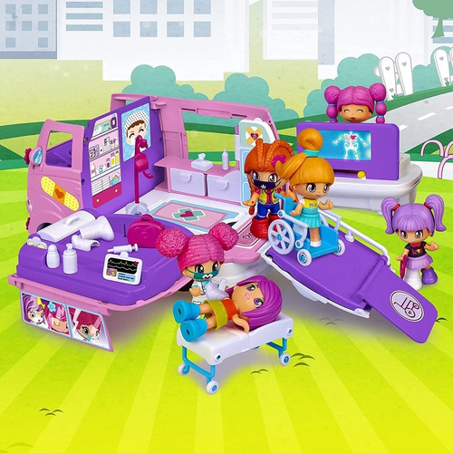 Imagen 6 de 7 de Pinypon Set Ambulancia Emergencia Luz Accesorios Original
