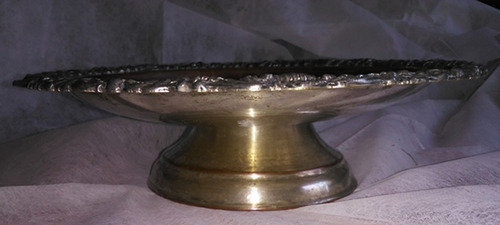 Antigua Fuente Masitera Honda De Plata Sheffield Con Base (Usado)