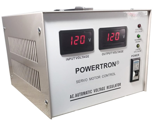 Regulador De Voltaje 2 Kva 120 Volts Marca Powertron ® Blanco
