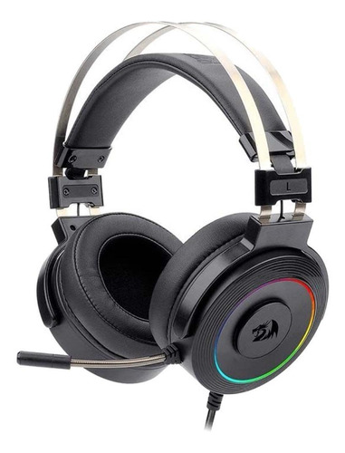 Imagen 1 de 5 de Audífonos gamer Redragon Chroma Lamia 2 black con luz rgb LED