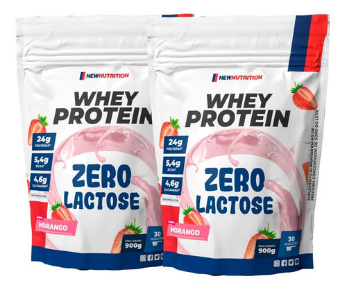 Combo 2 Whey Zero Lactose 900gr Newnutrition 