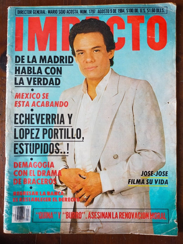 José José En Portada De Revista Impacto Año-1984