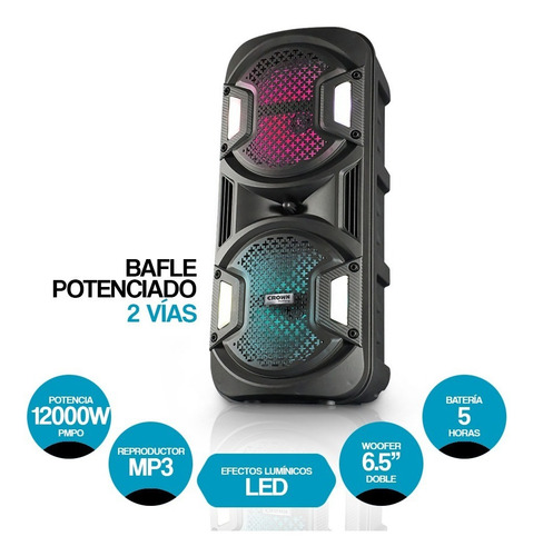 Imagen 2 de 4 de Parlante Bluetooth Portatil Usb Torre Recargable Radio Fm Sd