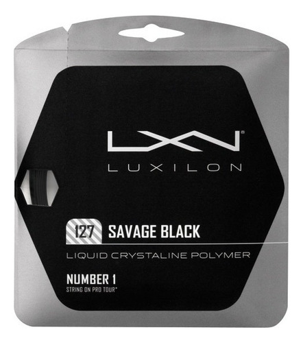 Corda Luxilon Savage Black 16l 1.27mm Preta - Set Individual