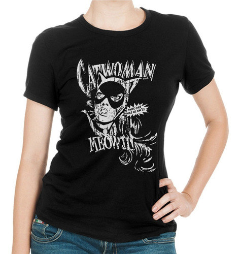 Camiseta Baby Look Mulher Gato Catwoman Babylook Cat Woman