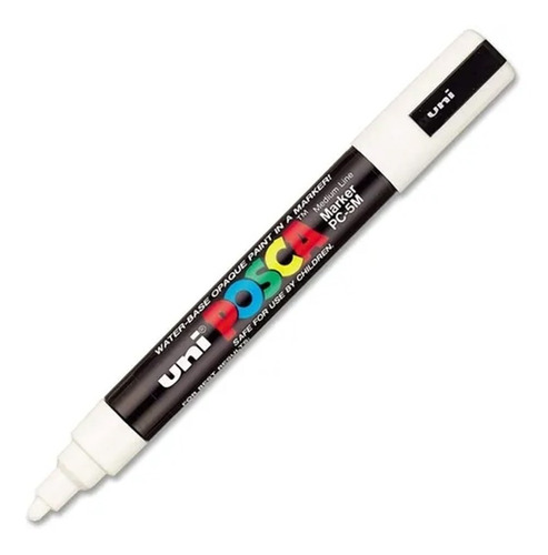 Marcador De Uni Posca Pc-5m Pintura Acrilica Blanca 