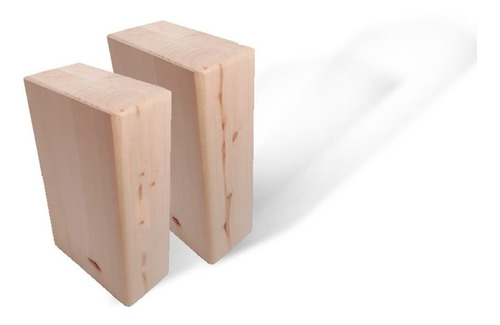 Imagen 2 de 10 de Ladrillo Taco Bloque De Madera Yoga Streching Pilates X2 Uni