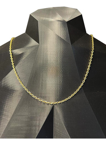Corrente Cordão Cadeado 14 Gramas 2,5mm 60cm Ouro 18k Maciço Cor Amarelo