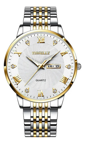 Reloj De Cuarzo De Moda, Reloj Impermeable Con Banda De Acer