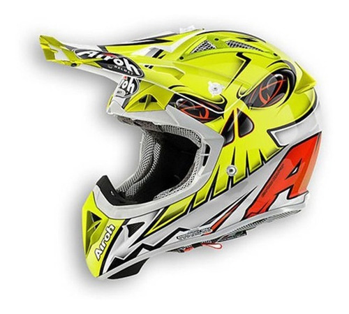 Casco Cross Airoh/ Aviator/diseño Eye / Carbon Kevlar