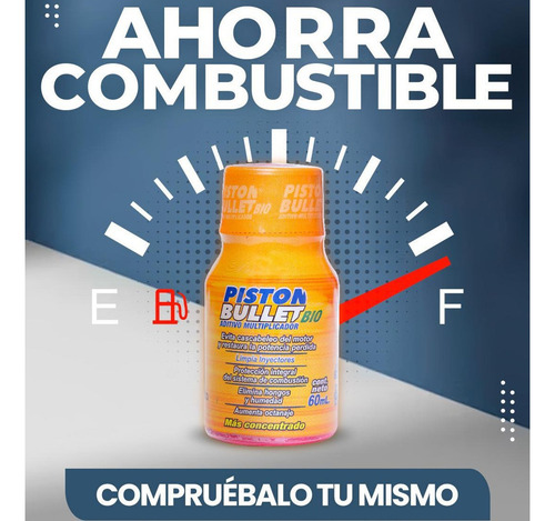 Elevador De Octanaje Piston Bullet Bio 8un Aditivo Gasolina