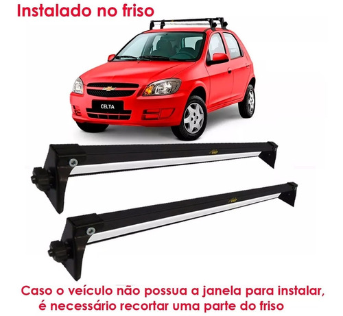 Rack De Teto Bagageiro Aço Chevrolet Celta 2015 2 E 4 Portas