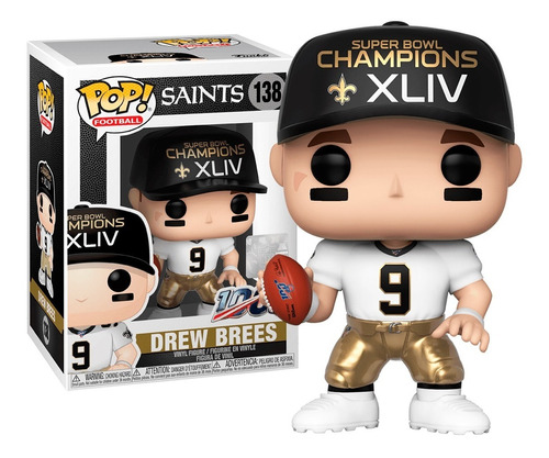 Boneco Funko Pop Football Saints Drew Brees 138 Original