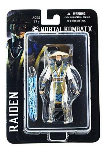 Figura De Acción - Mezco Mortal Kombat X Raiden 4 Pulgadas F