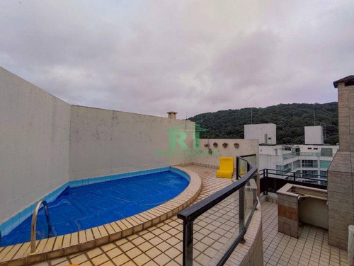 Imagem 8 de 17 de Cobertura Com 2 Dormitórios Sendo 1 Suíte, 1 Suíte De Empregada, Piscina E Churrasqueira, 180 M² - Pitangueiras - Guarujá/sp - Co0214