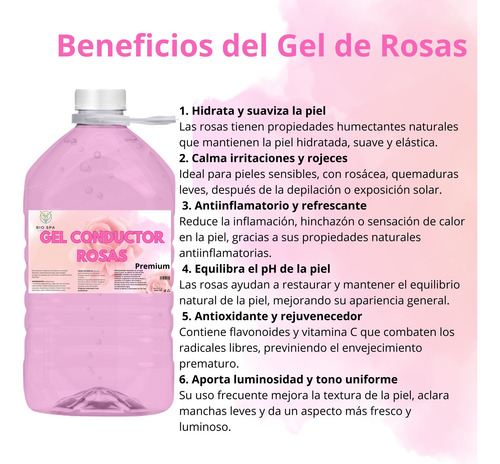 Gel Conductor Rosas 5 Lts Premium Para Aparatologia