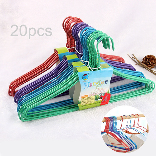 20 Perchas De Acero De Colores Resistentes Para Adultos Mezcla De Colores