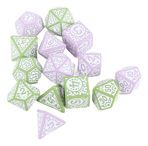 4 Dados Poliédricos De 14 Piezas, Dados De Juego De