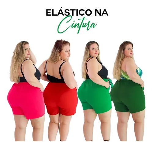 Bermuda feminina plus size mercado livre 2025