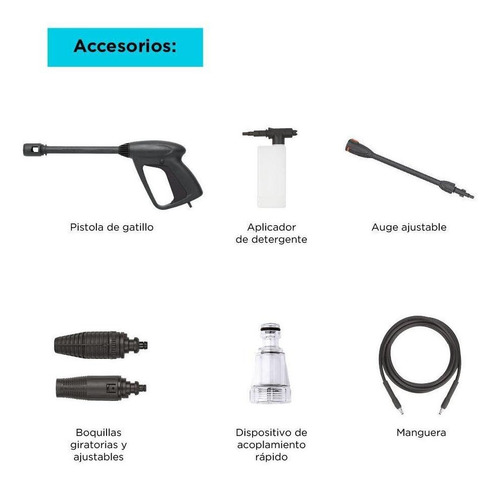 Imagen 8 de 11 de Hidrolavadora 1450 Psi Black Decker + Aspiradora Para Auto