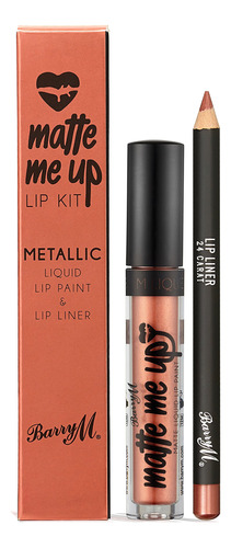 Barry M Me Up Mate Metalico Lip Kit  24 quilates