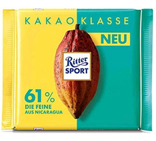 Chocolate 61% Cacao De Nicaragua Ritter 100g Alemania!