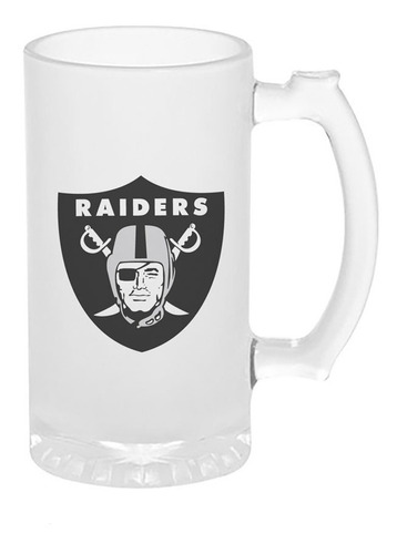 Tarro Cervecero Las Vegas Raiders 16oz=473ml Satinado