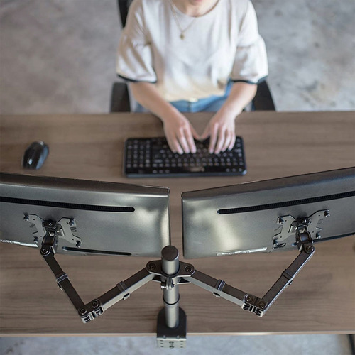 Imagen 8 de 9 de Soporte Para Monitor Doble Brazo 13-32 Con Base Redlemon