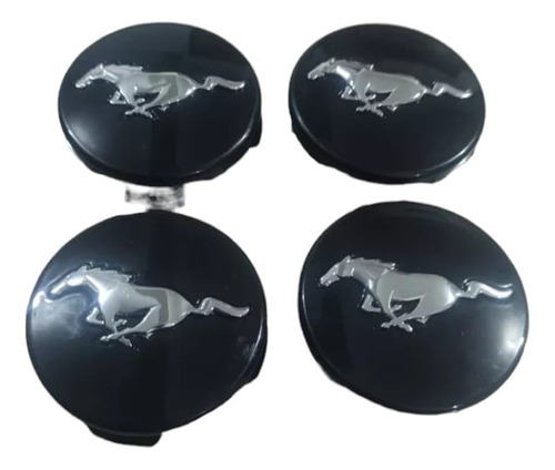 Juego De Centro De Rin Ford Mustang 54mm Originales (4pzas)