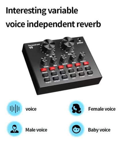 Tarjeta De Sonido Multifuncional Live V8 Us Audio Interface