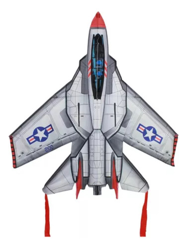 Papalote Tridimensional Jet De Combate, X Kites Msi