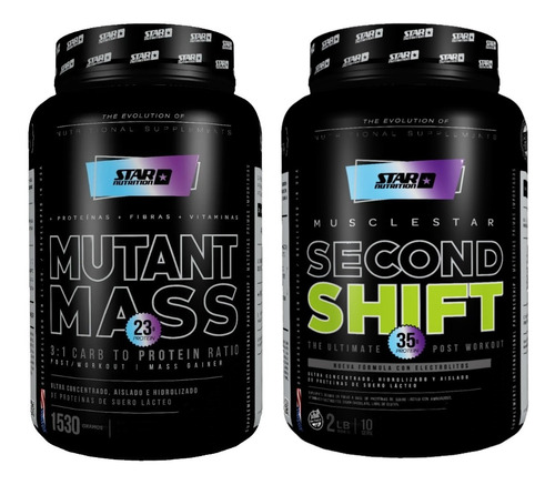 Whey Gainer Mutant Mass Star + Second Shift Musclestar