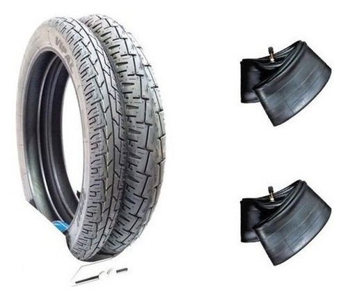 Par Pneu Vipal St 300 Cg Titan 125 150 160 Ybr Com Câmara