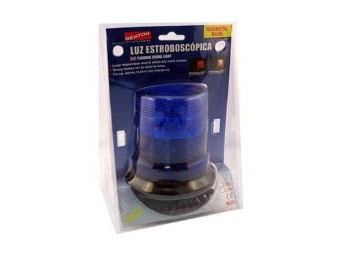 Baliza Estroboscopica Xenon Con Base Imantada 12v 5w Azul