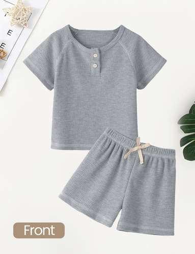I Conjunto De Ropa Bebé Niño De Verano De 2 Piezas