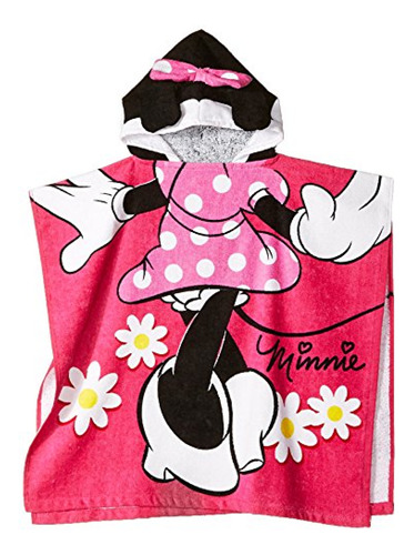 Toalla De Baño Con Capucha  Disney Minnie Mouse - Poncho Con