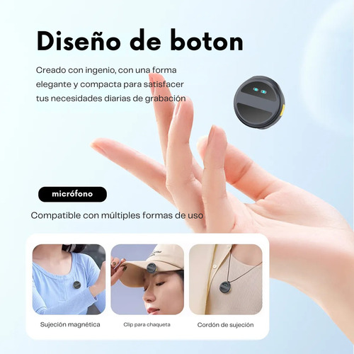 2 Micrófonos Lavalier Solapa Usb-c Estuche Forma Boton