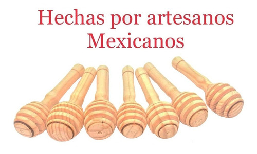 Imagen 4 de 6 de 25 Palitas Mieleras Hechas Por Artesanos Mexicanos 8 Cm X 2