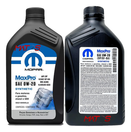 Kit Troca Oleo Motor 0w20 Fiat Mobi 1.0 2017 2018 Firefly