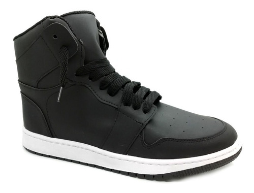 Imagen 3 de 9 de Zapatillas Botitas Cuero Pu, Urbanas, Informales