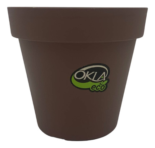 Vaso Redondo Bari Eco (10x9) Cor Tabaco Okla