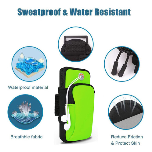 Brazalete Para Correr, 2 Piezas De Bolsa De Brazo Con