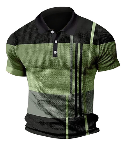 Camisas Tipo Polo Cortas Con Mangas De Color Para Hombre