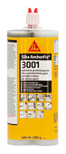 Sika Anchorfix 3001 Adhesivo Epoxi 600ml