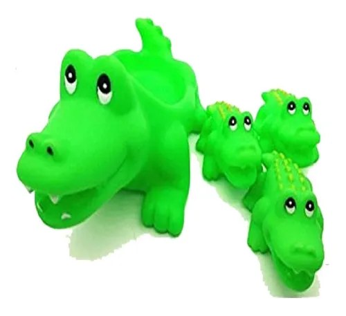 Cocodrilos Bebe De Baño Goma X 4 Con Chifle Palermo V Lopez