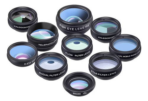 Kit De 10 Lentes / Filtros Para Celular