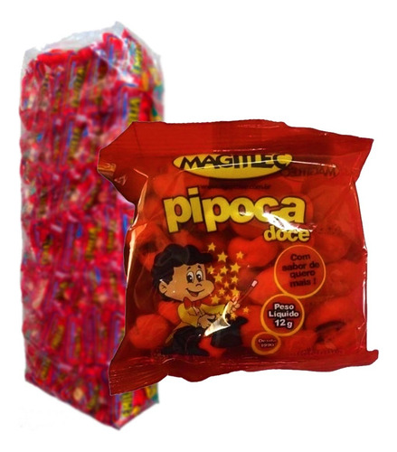 Pipoca Doce Pronta De Saquinho Festa Magitlec C/50 12g