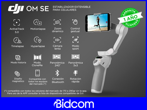 Imagen 2 de 10 de Estabilizador Para Fotos Y Videos Dji Plegable Y Portatil